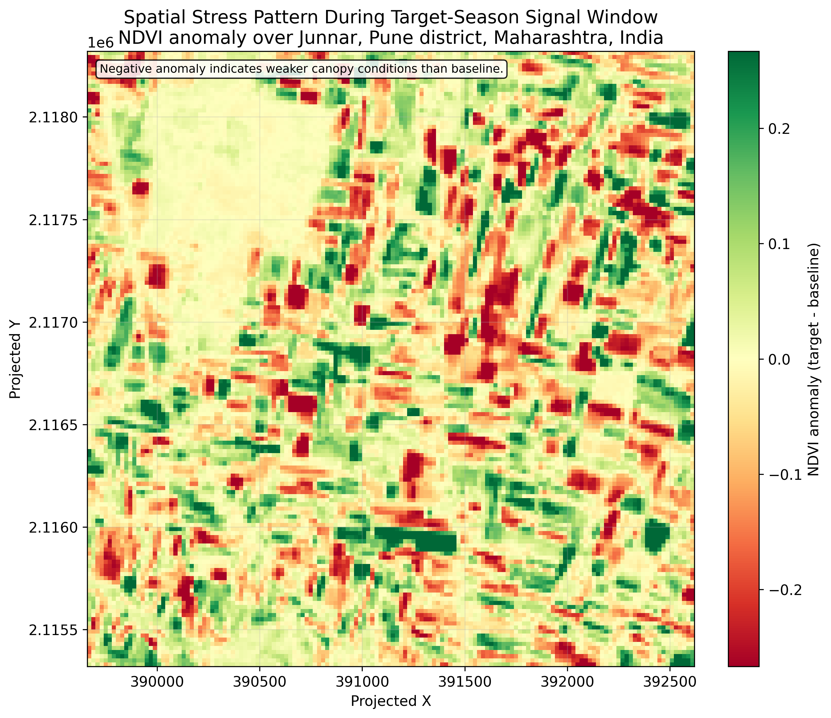 Figure 3 NDVI anomaly map